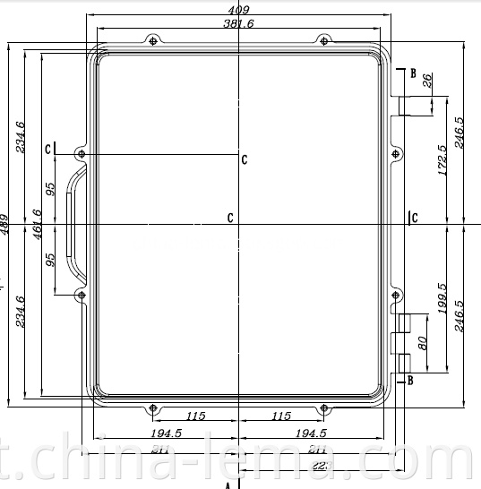 Aluminum die casting communication chassis